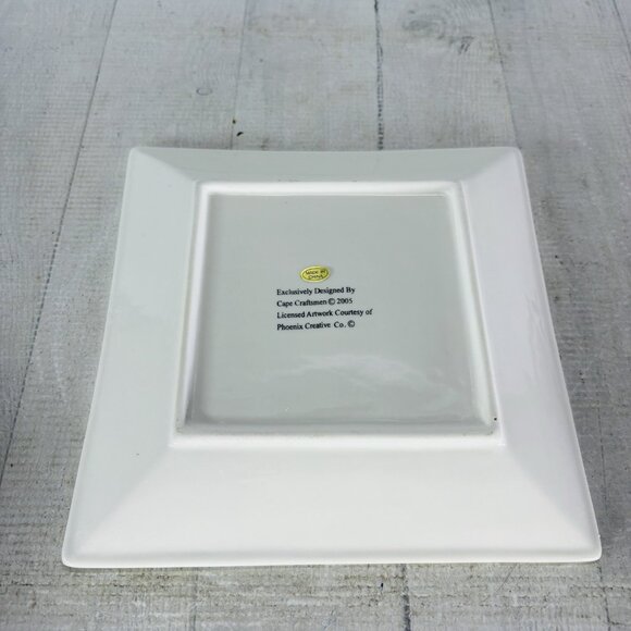 2005 Cape Craftsmen CCM1 Various Wine Labels Ceramic Square 8" Plates Set of 4 - Picture 9 of 16